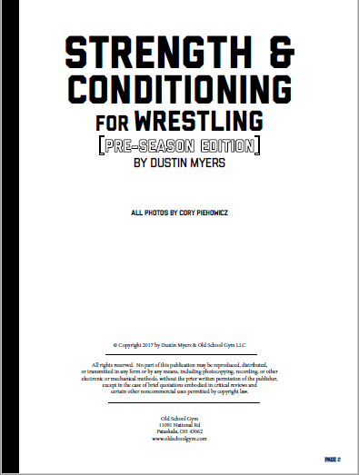 Strength & Conditioning for Wrestling: PRESEASON Edition | E-Book By Dustin Myers