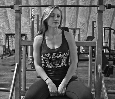 Women's OSG Tank Old School Gym Tank Top On Figure