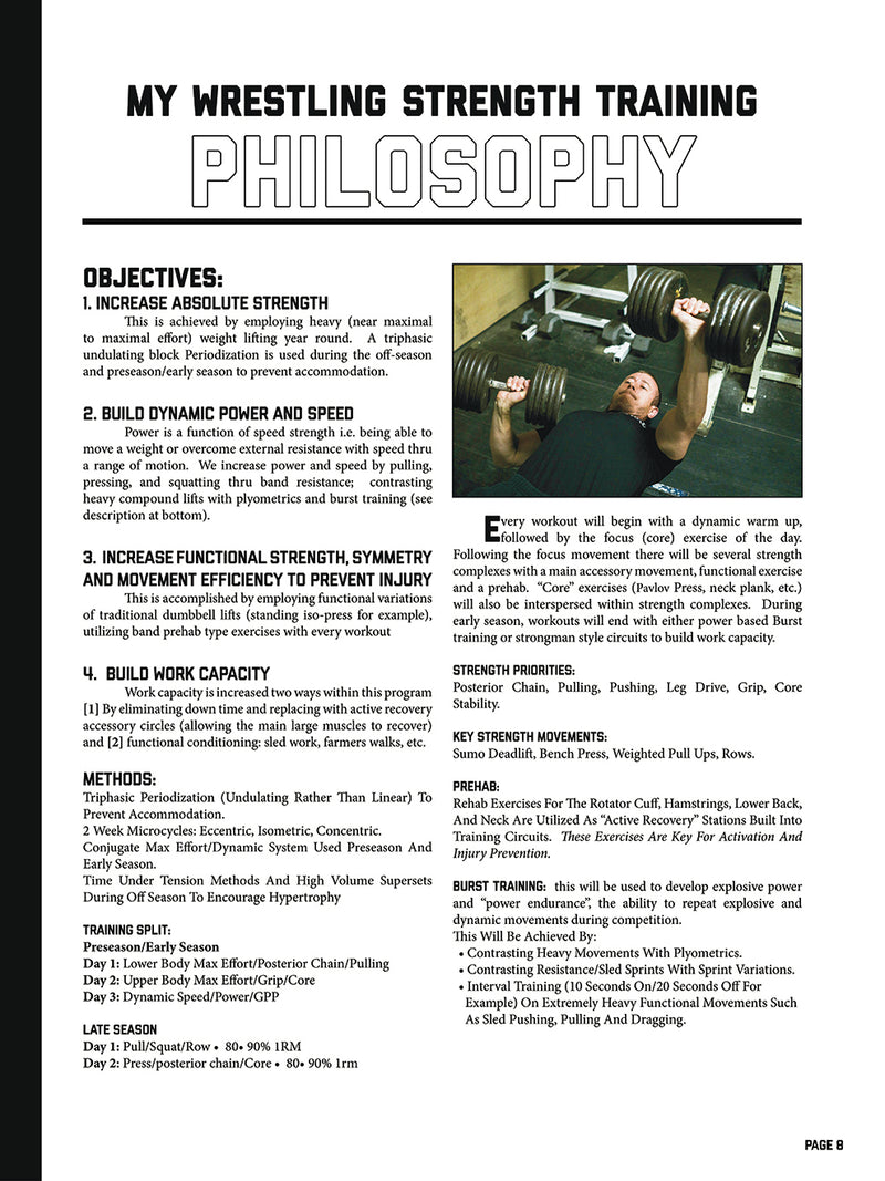 Volume 2 Strength and Conditioning for Wrestling: In Season Edition | E-Book by Dustin Myers